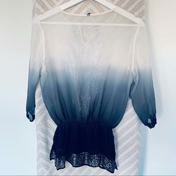 Sheer glittery embroidered blouse - Picture 2 of 5